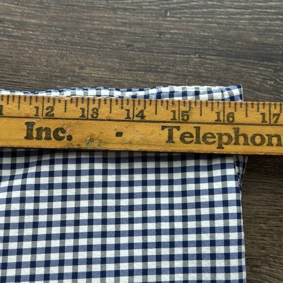 Theory Classic Skinny Mid Rise Pants Blue Gingham Womens 12 Viscose Stretch USA - Picture 9 of 13